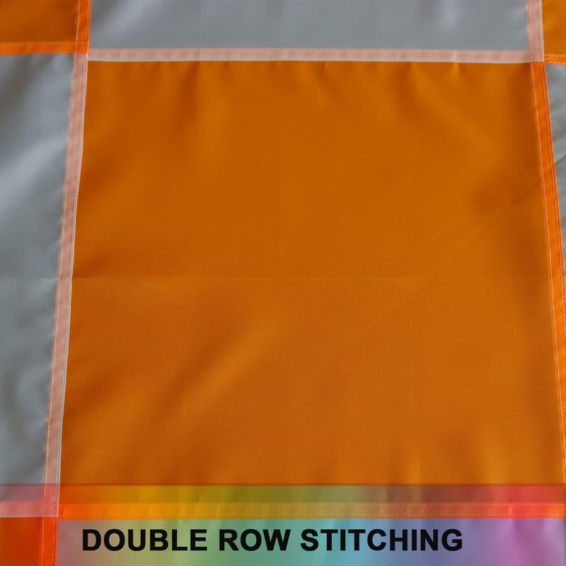Omnisexual Heavy Duty Airport Flag Orange and White 36 x 36 Inch- Longest Lasting Oxford Nylon 210D | Airfield Vehicle Safety Flags Decoration Gift Yard House Banner - Image 4